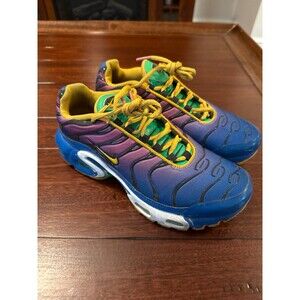 RARE Nike Air Max Plus Blue/Purple/Yellow/Green Kids Size 4.5Y